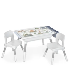 Детский столик Bambi M 6391-11 серый с двумя стульчиками